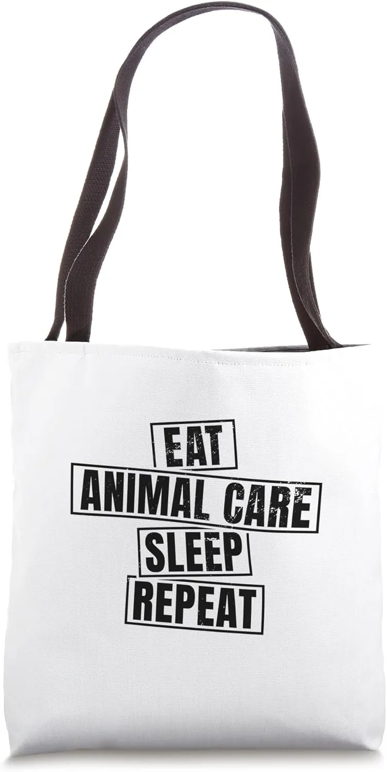 Sleep Animal Care Repeat Animal Lover Zoo Keeper Zoologist Tote Bag