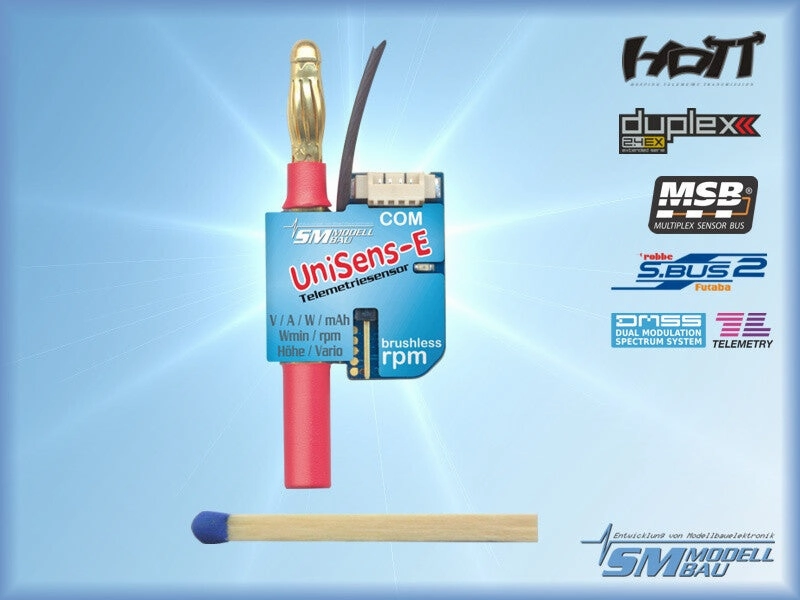 SM MODELL BAU UniSens-E RC Telemetry Sensor 140A / 4mm Gold Version SM3102