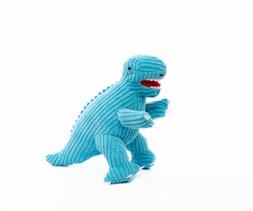 Small Corduroy T- Rex Dinosaur Toy Ice Blue