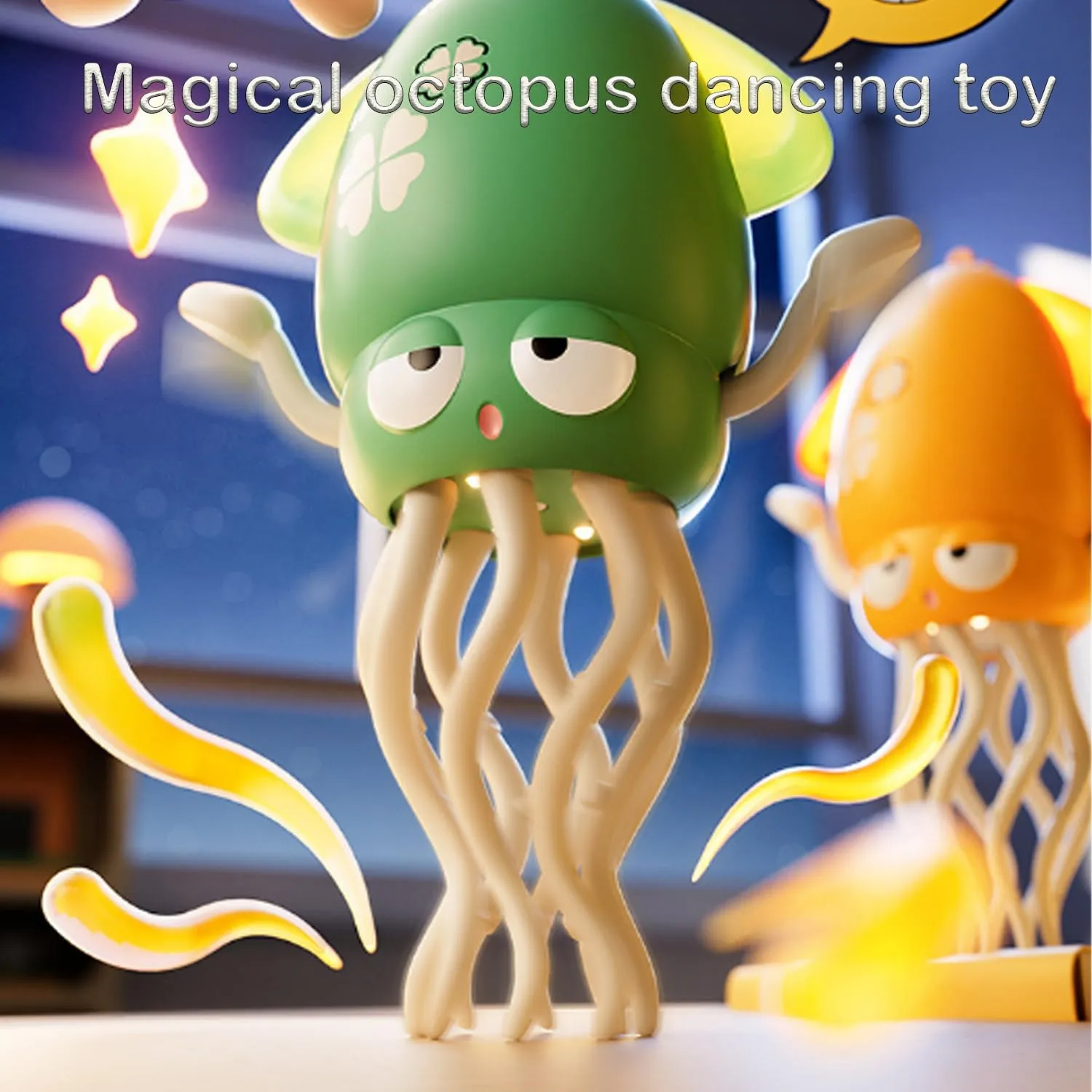 Smart Tentacle Explorer, Wiggly Wonder Octopus, Dancing Octopus, Magical Dancing Octopus Electric Induction Automatic Obstacle Avoidance Octopus, USB Rechargeable with Led Lights and Music (Mix)
