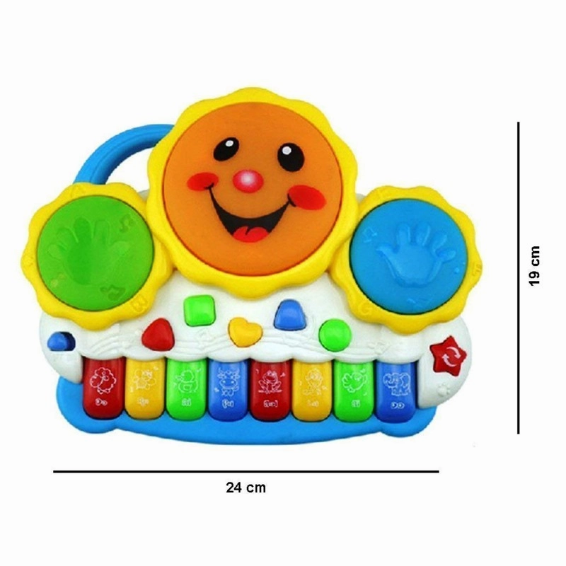 Smile Face Musical Piano Toy - 8 Numbered Keys