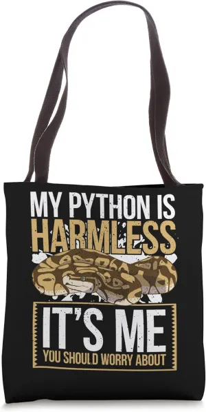 Snake Owner Humor - Harmless Python Tote Bag