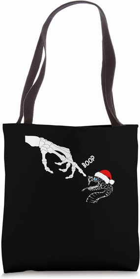Snake Xmas Skeleton Hand Boop Rattle Snake Halloween Tote Bag