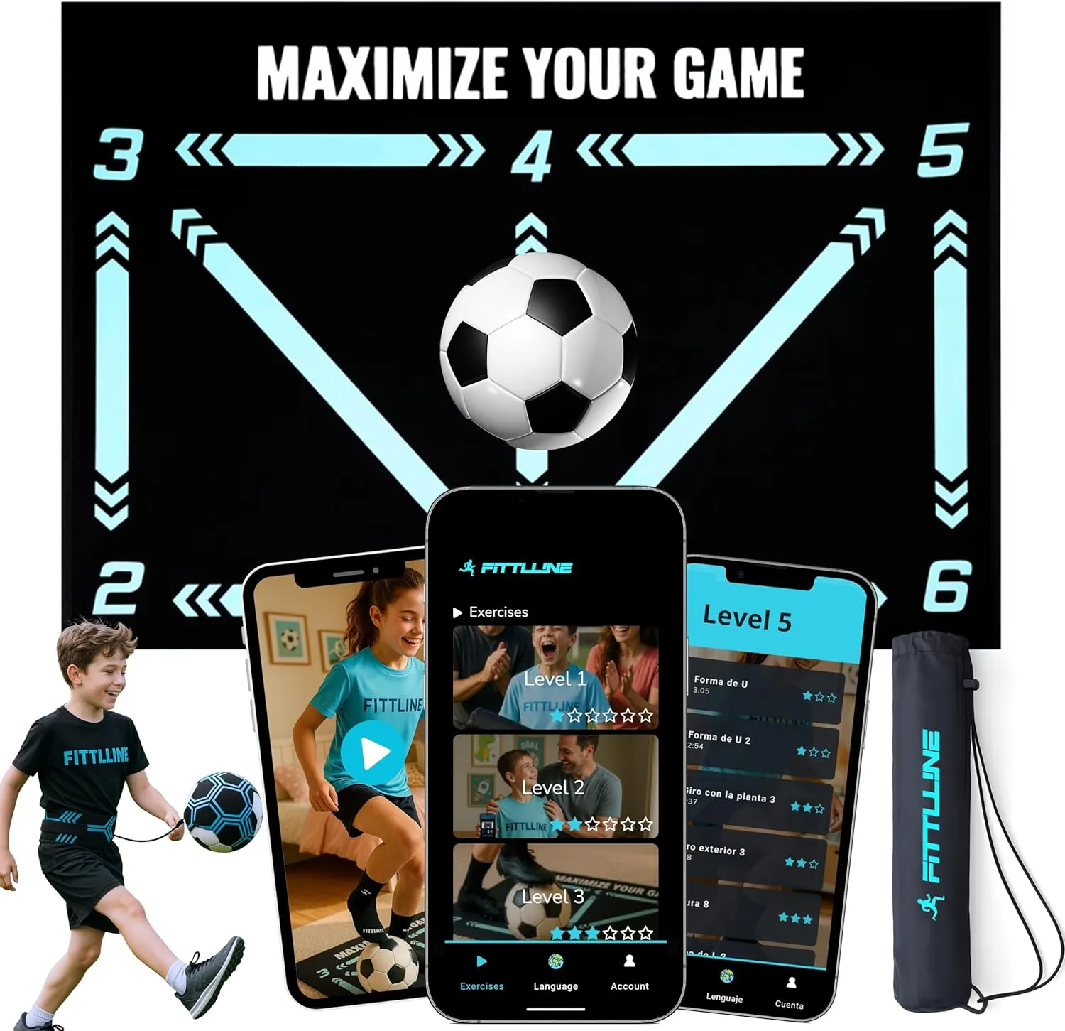 Soccer Training Mat with App - Soccer Skills Mat, Soccer Training Mat with Video App, Soccer Matt Training, Soccer Mat with App, Soccer Trainer Mat, Soccer Mat, Soccer Mat Training