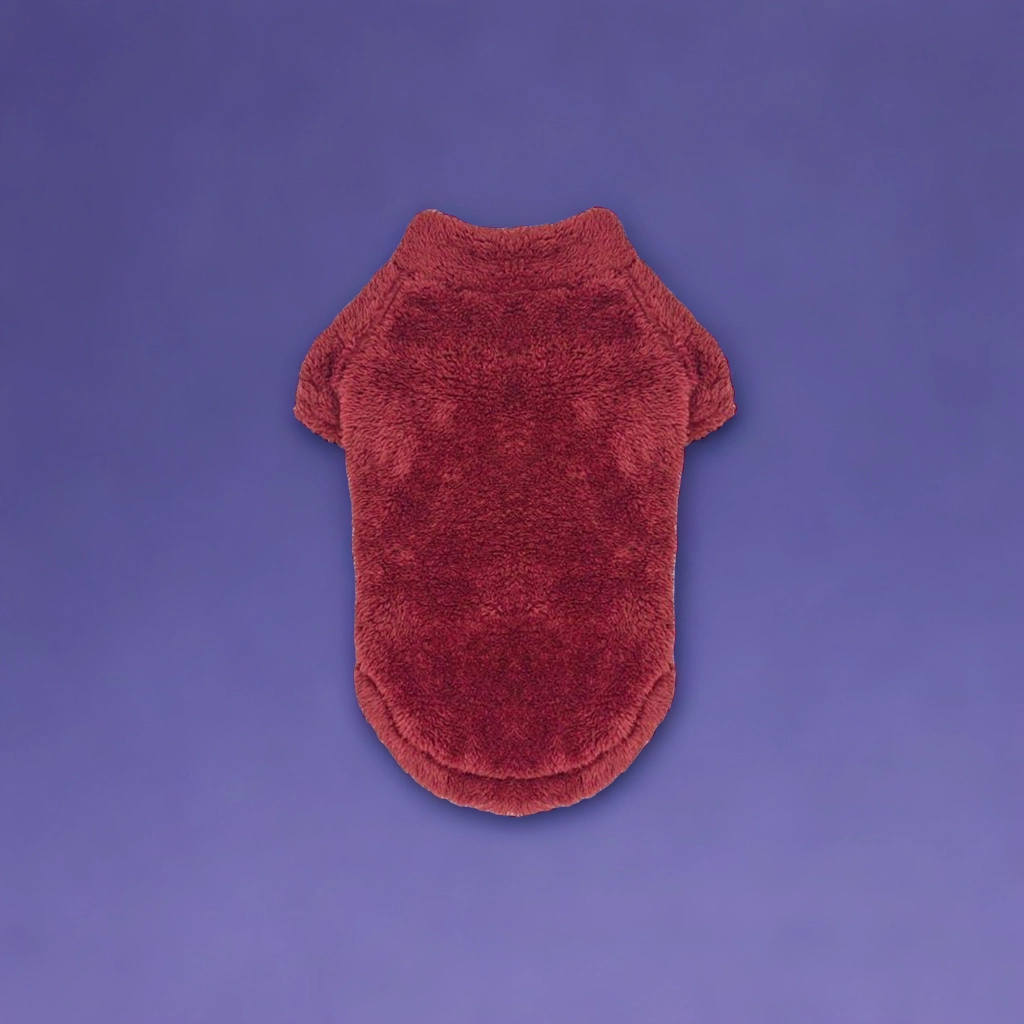 Soft Plush Pet Pullover - Burgundy