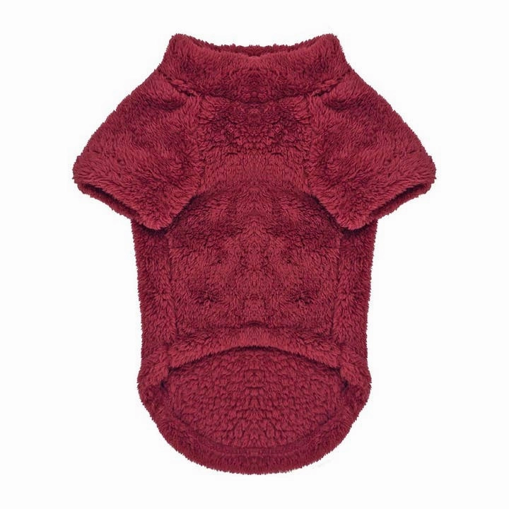 Soft Plush Pet Pullover - Burgundy