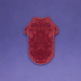 Soft Plush Pet Pullover - Burgundy