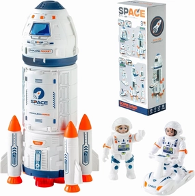 Space Shuttle Rocket Toys |Rocket Ship Toy with Astronaut Figure and Spray Effects - FunSpace Gifts Toy |for Space Exploration, Knowledge - Toys |