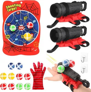 Spider Toys for Boys 4-6,Web Shooters Toy for Kids 3-5 Years Old,Toddler Educational Toy Wrist Launcher,Christmas Birthday Toys Gift for 3 4 5 6 7 8 9 10 Years Old Boys Girls Kids Carnival Party Games
