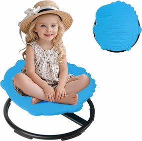 Spinning Chair for Kids, Sensory Integration Training Swivel Chair for Children with Autism & ADHD, for Balance & Body Coordination Training, Blue Dinosaur