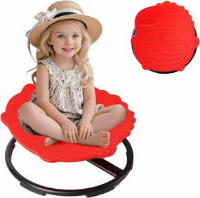 Spinning Chair for Kids, Sensory Integration Training Swivel Chair for Children with Autism & ADHD, for Balance & Body Coordination Training, Red Dinosaur