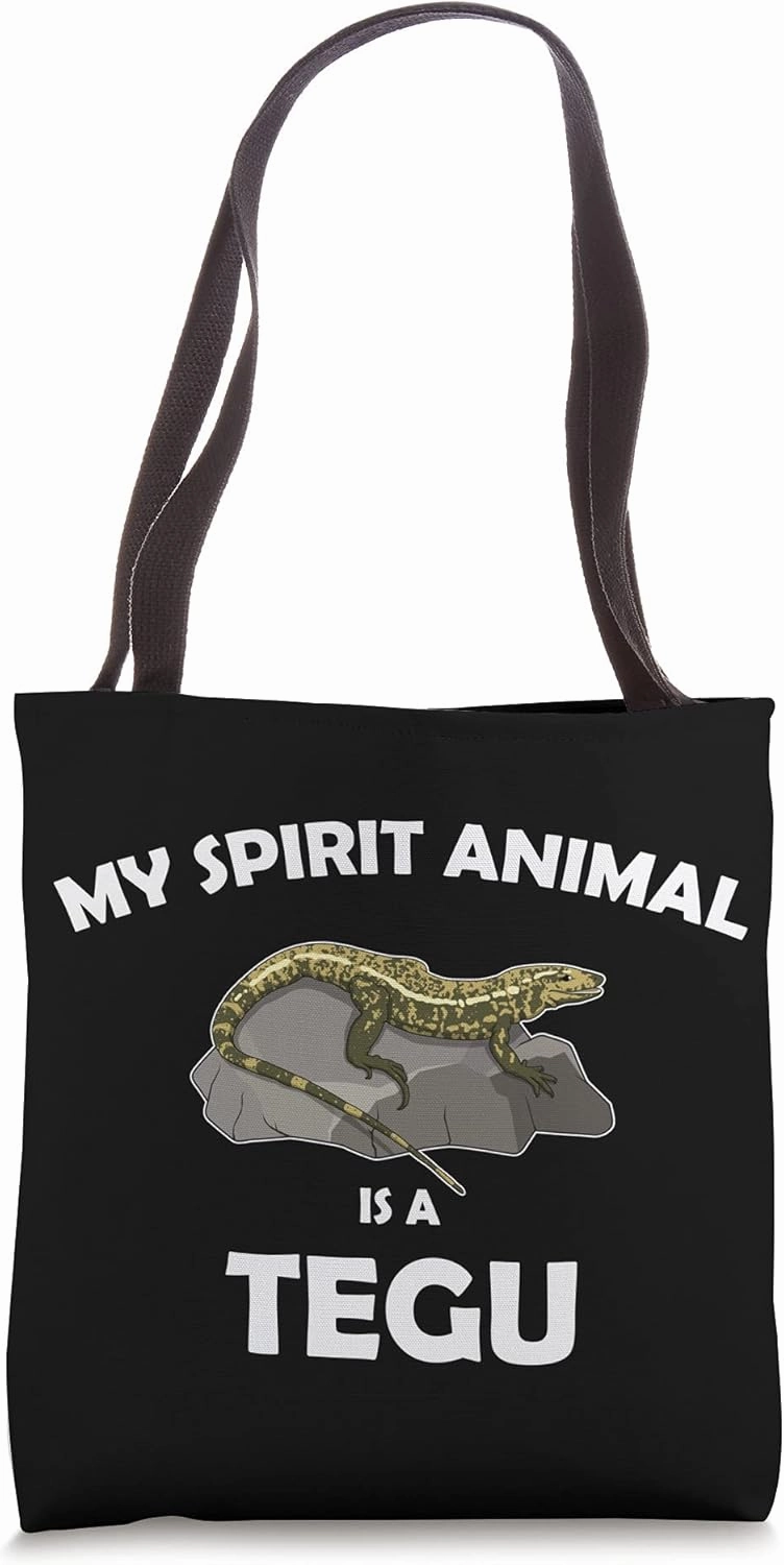 Spirit Animal Reptile Lover Tegu Lizard Tote Bag