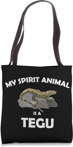 Spirit Animal Reptile Lover Tegu Lizard Tote Bag