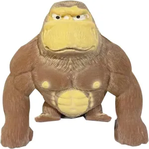 Squishy Monkey Toy - Brown Stretch Gorilla, Stretch Monkey Stress Relief Toy, Novelty TikTok Gorilla Squeeze Toys, Funny Splat Monkey Sensory Stress Toy for Anxiety Women Men Kids (Small)