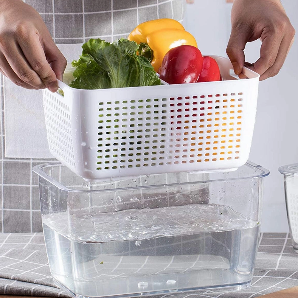 Stackable Refrigerator Organiser Bins (Set of 3)
