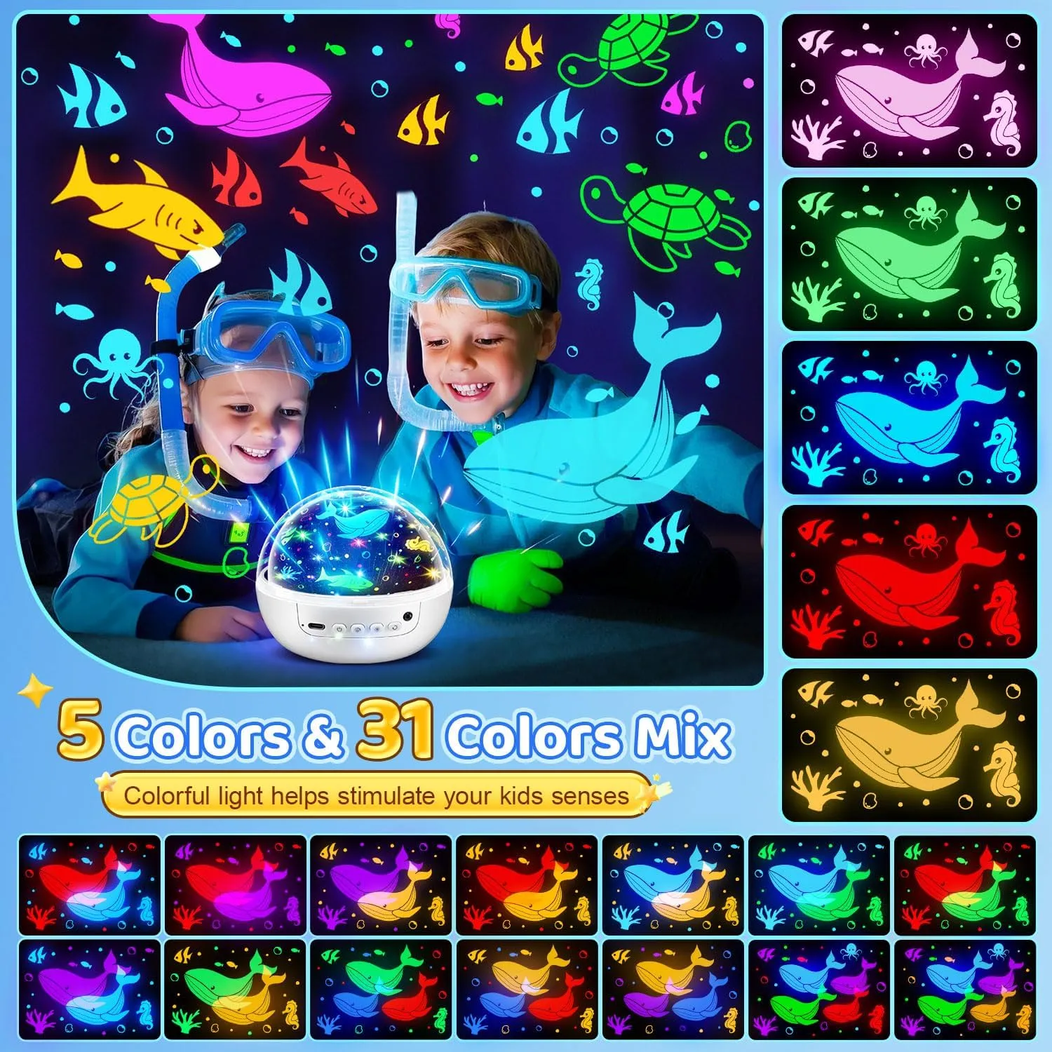 Star Projector, 3 Films(Star, Dinosaur, Ocean Animals) 93 Lighting Remote Dinosaur Night Light, 3Timer 3Brightness Baby Boy Room Decor, 360° Rotation, Kids Lamps for Bedrooms Boys