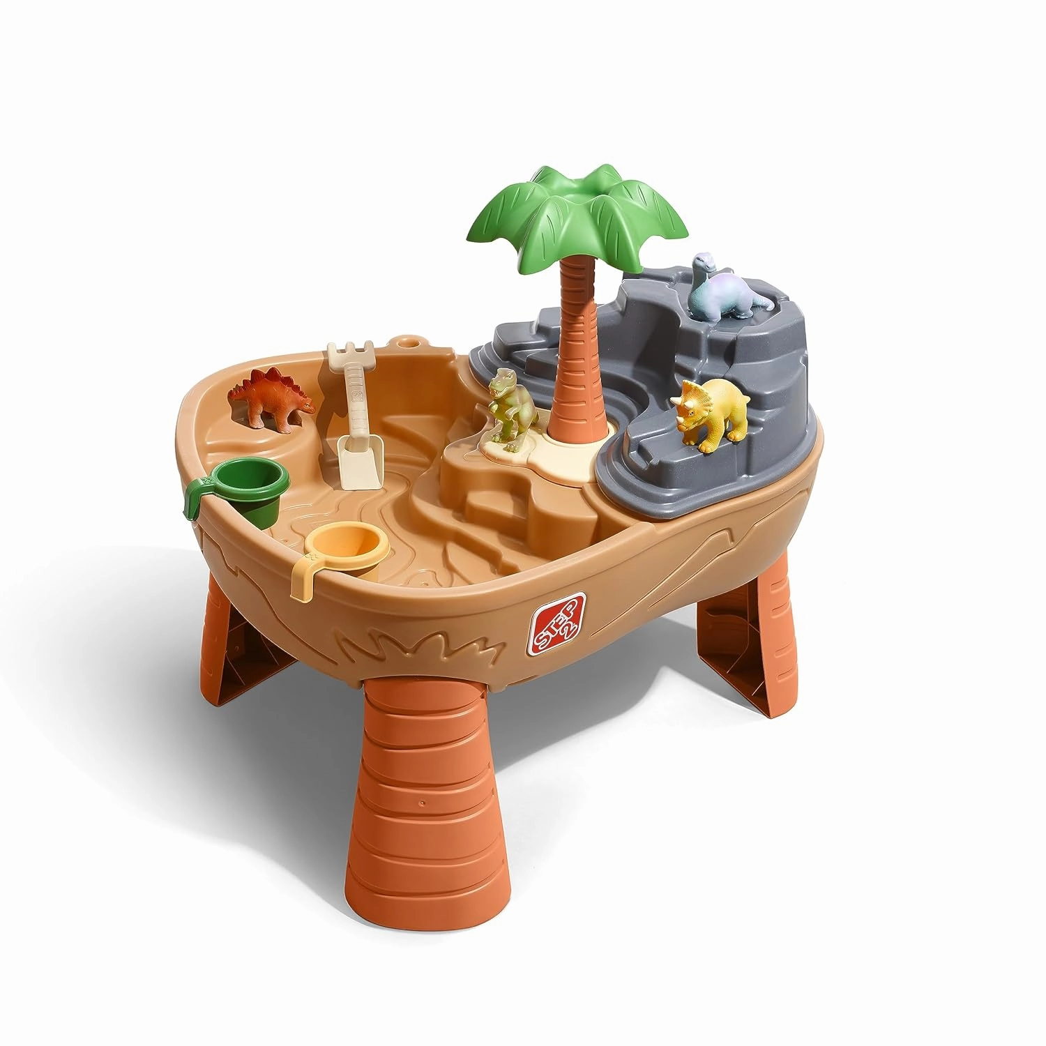 Step2 Dino Dig Sand and WaterTable, Kids Activity Sensory Playset, Summer Outdoor Toys, 7 Piece Water Toy Accessories, For Toddlers 2-5 Years Old