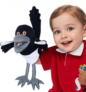 Steve and Maggie Plush Toy – Maggie Magpie Hand Puppet for Kids 1 , Soft Bird Puppet for Pretend Play, Nursery Rhymes & Learning, Interactive Toddler Toy for Bedtime Story & Social Skills (Small)