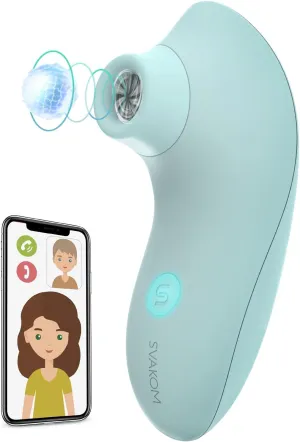 Sucking Vibrator Adult Sex Toys for Women - SVAKOM APP Female Vibrators & Pulse Pure Clit Nipple Sucker Vibe with 5 * 5 Suction - Interactive Dildo Personal Massager G Spot Stimulator