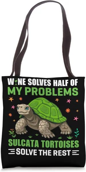 Sulcata Tortoise Food Reptile Lover African Spurred Tortoise Tote Bag