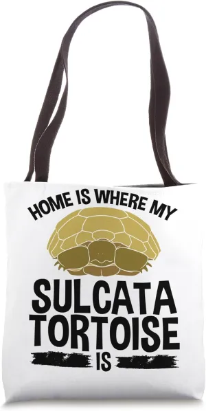 Sulcata Tortoise Lover Essentials Food Substrate Turtle Mom Tote Bag