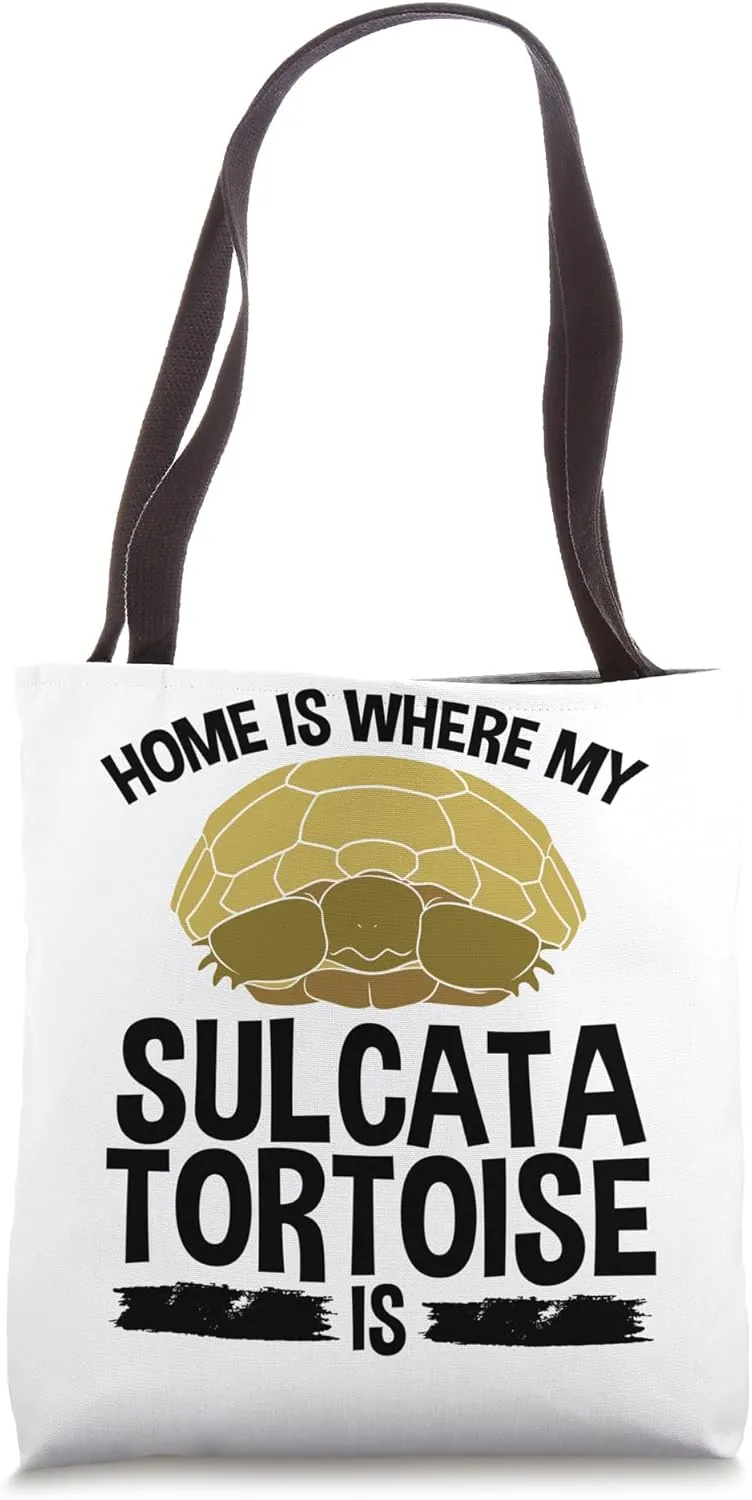 Sulcata Tortoise Lover Essentials Food Substrate Turtle Mom Tote Bag