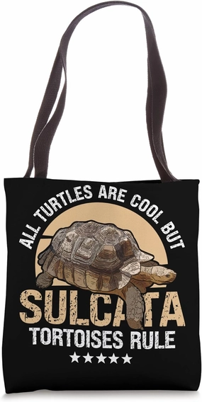 Sulcata Tortoise Owner Reptile African Spurred Tortoise Tote Bag