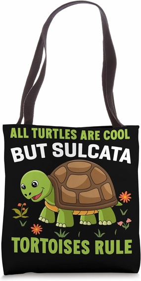 Sulcata Tortoise Owner Reptile Pet African Spurred Tortoise Tote Bag