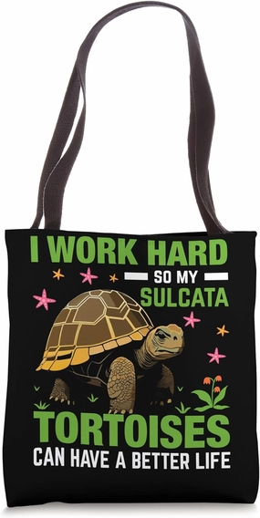 Sulcata Tortoise Owner Turtle Lover African Spurred Tortoise Tote Bag