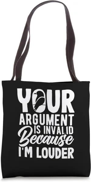 Sun Conure Your Argument Is Invalid Funny Parrot Tote Bag