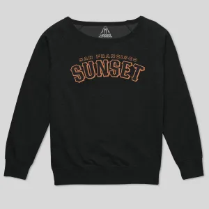 SUNSET DISTRICT WOMEN'S SCOOP NECK SWEATSHIRT