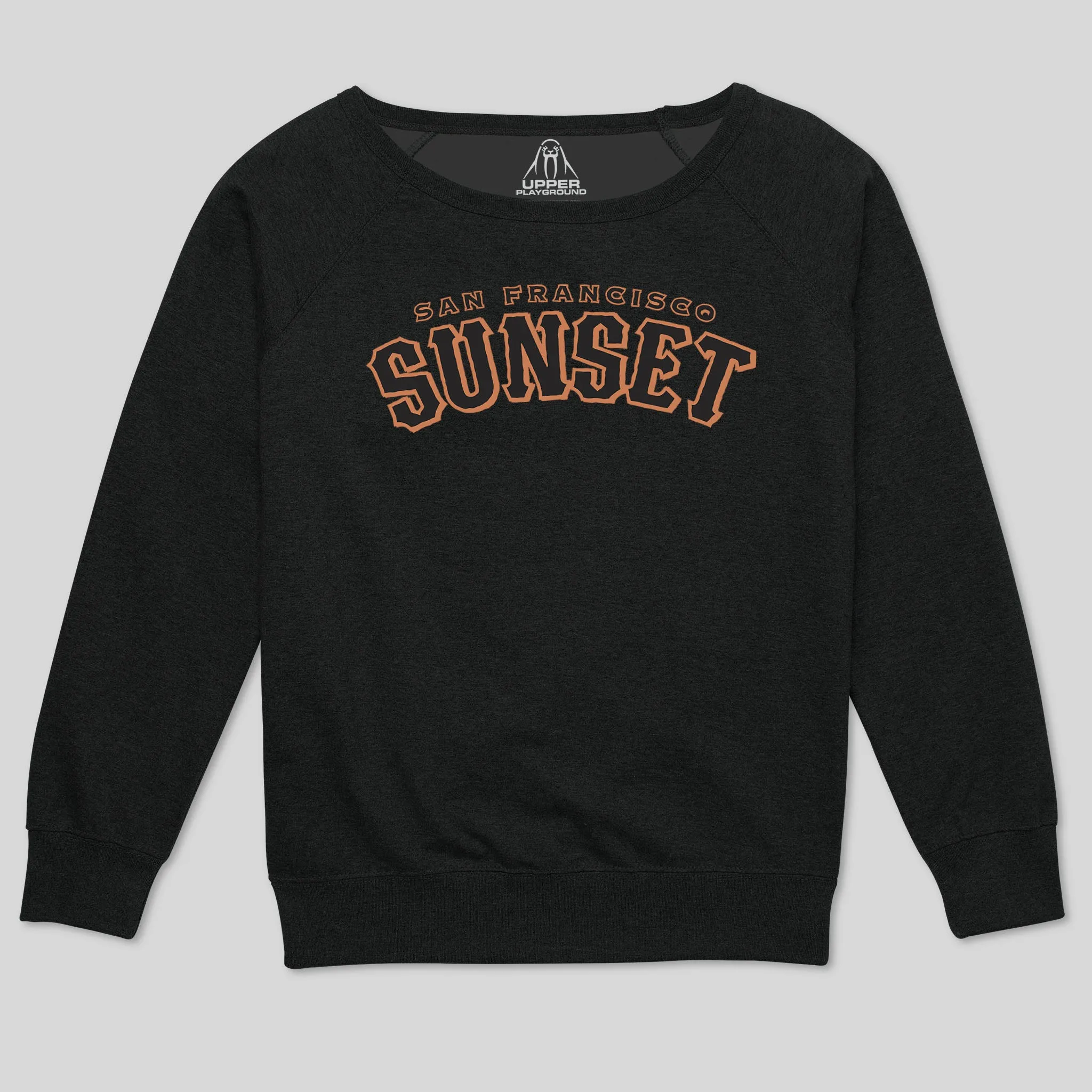 SUNSET DISTRICT WOMEN'S SCOOP NECK SWEATSHIRT