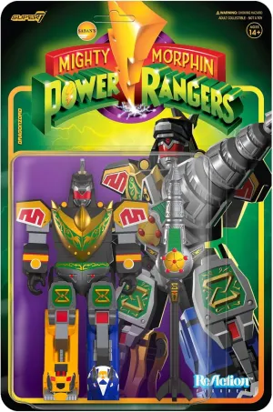 Super7 Mighty Morphin Power Rangers Dragonzord (Battle Mode) - 6" Power Rangers Action Figure with Accessory Classic TV Show Collectibles and Retro Toys