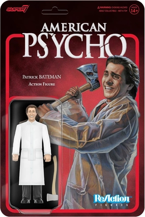 Super7 American Psycho Patrick Bateman (Raincoat) - 3.75" American Psycho Action Figure with Accessory Classic Movie Collectibles and Retro Toys
