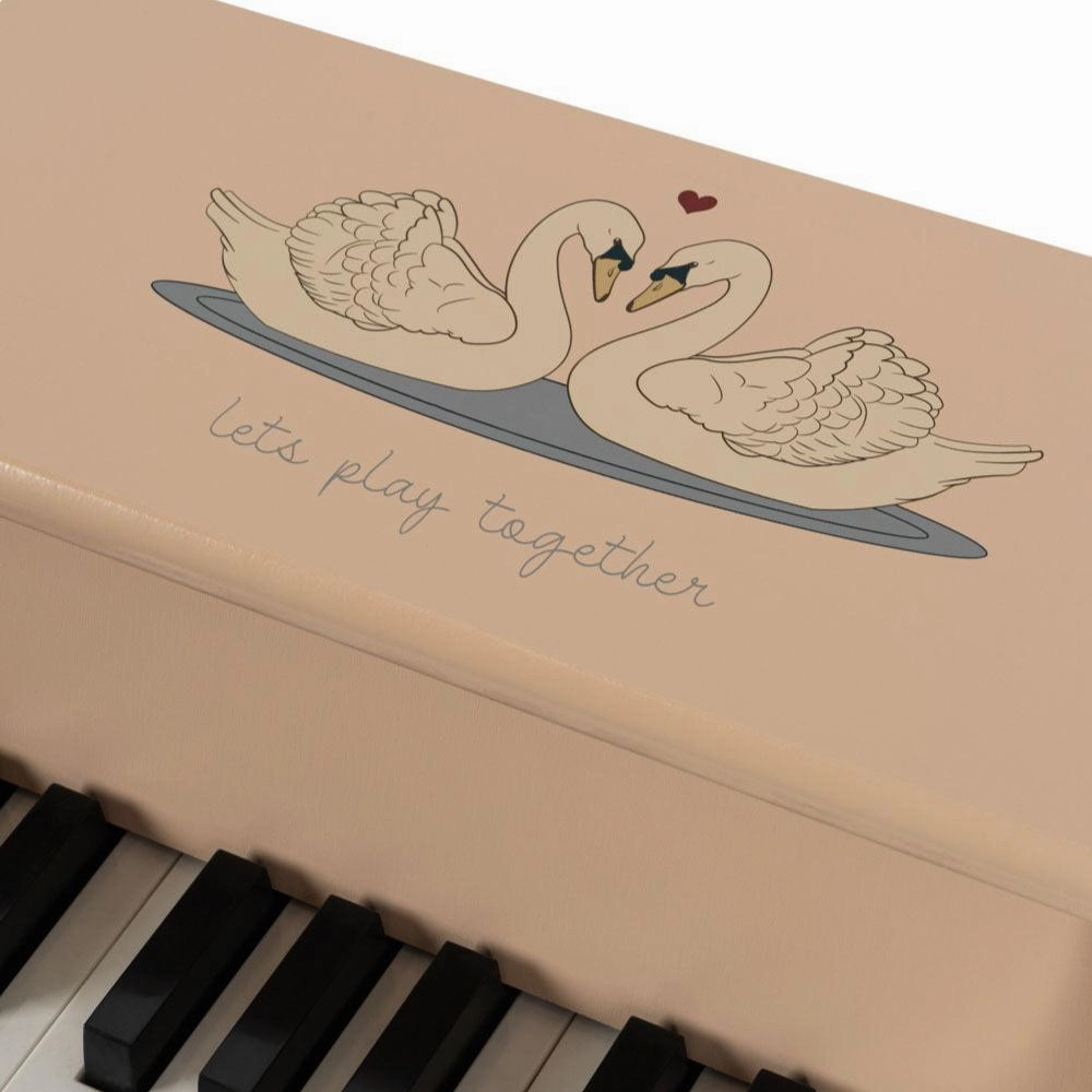 Swan Print Wooden Toy Piano