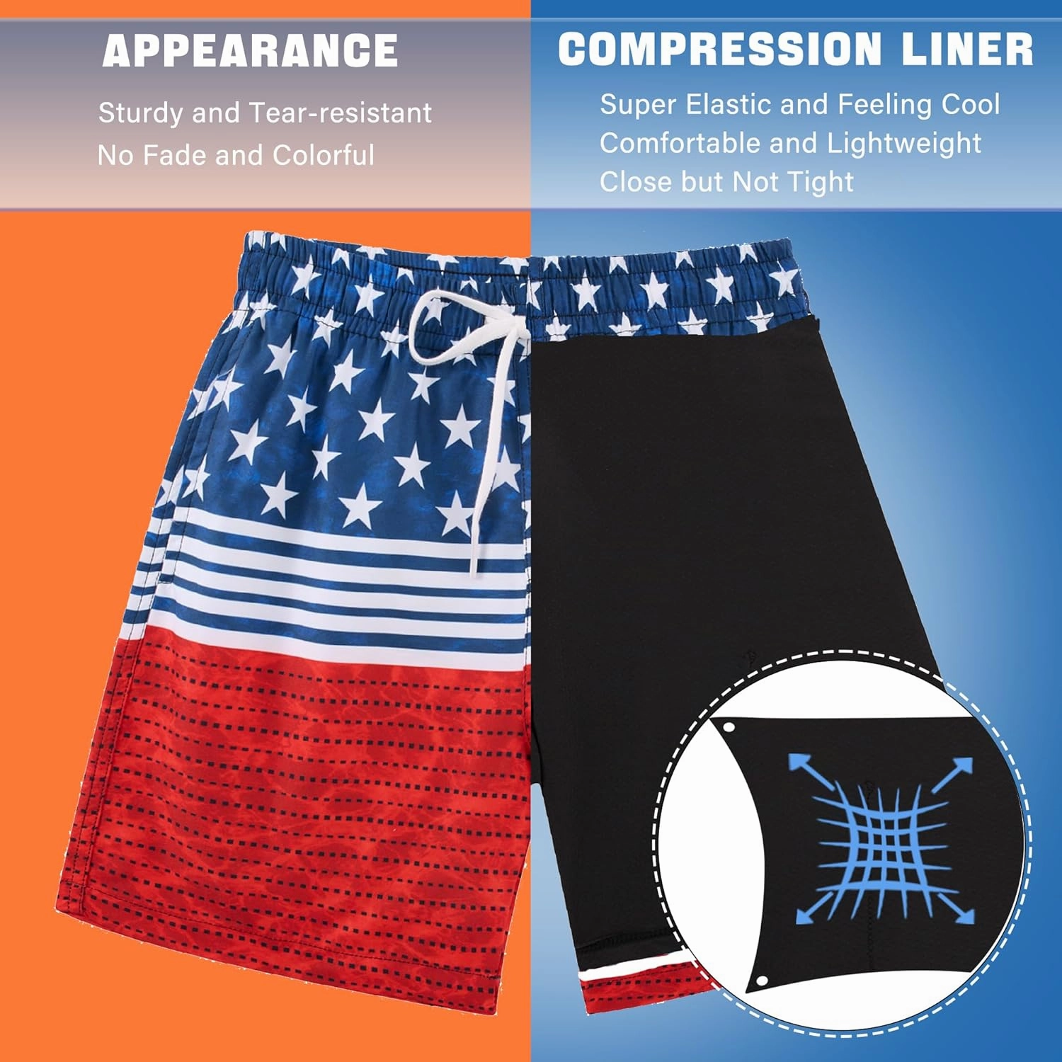 swimsobo Boys Swim Trunks for 5-16 Years Compression Liner Swimsuit Shorts Swimwear Boxer Bathing Suit
