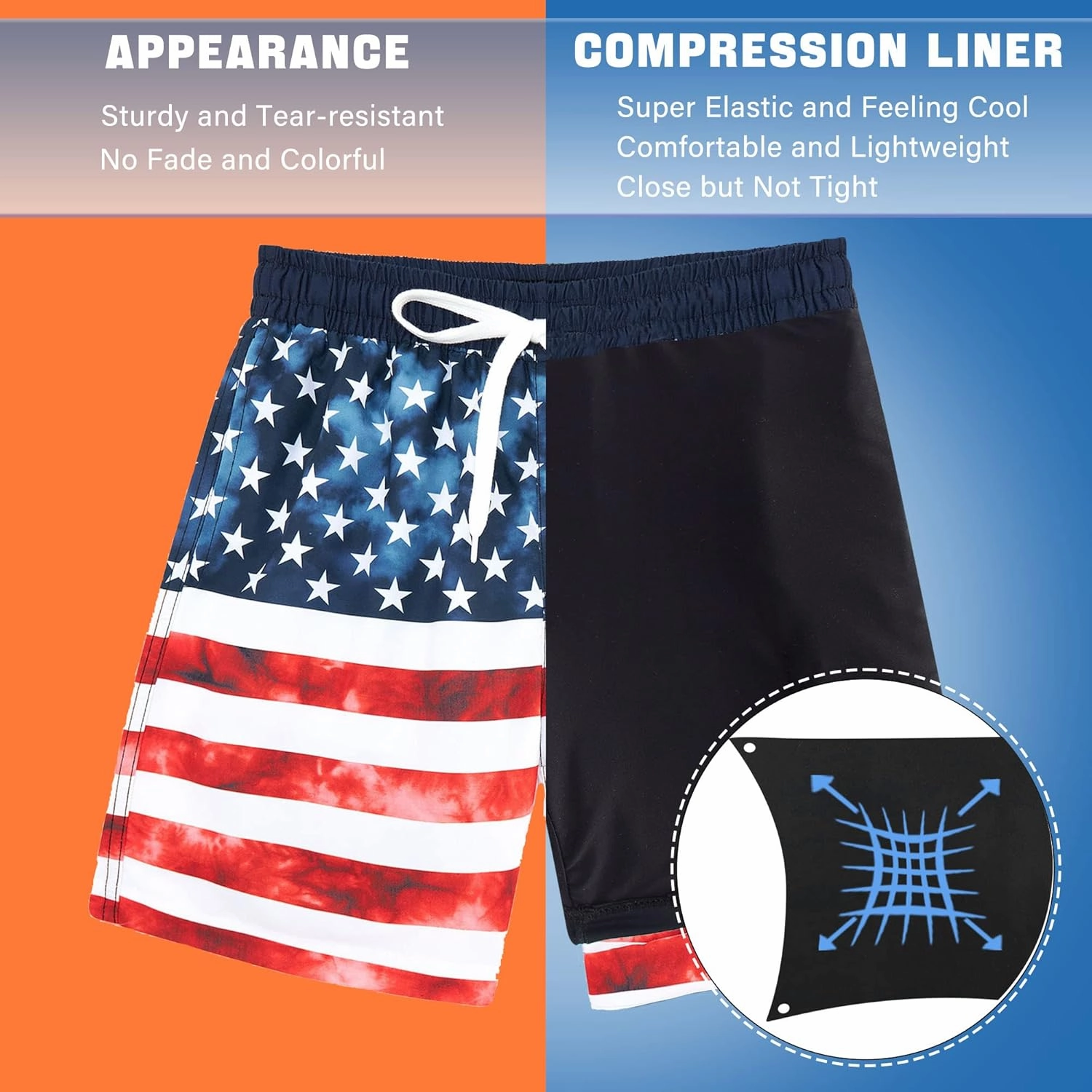 swimsobo Boys Swim Trunks for 5-16 Years Compression Liner Swimsuit Shorts Swimwear Boxer Bathing Suit