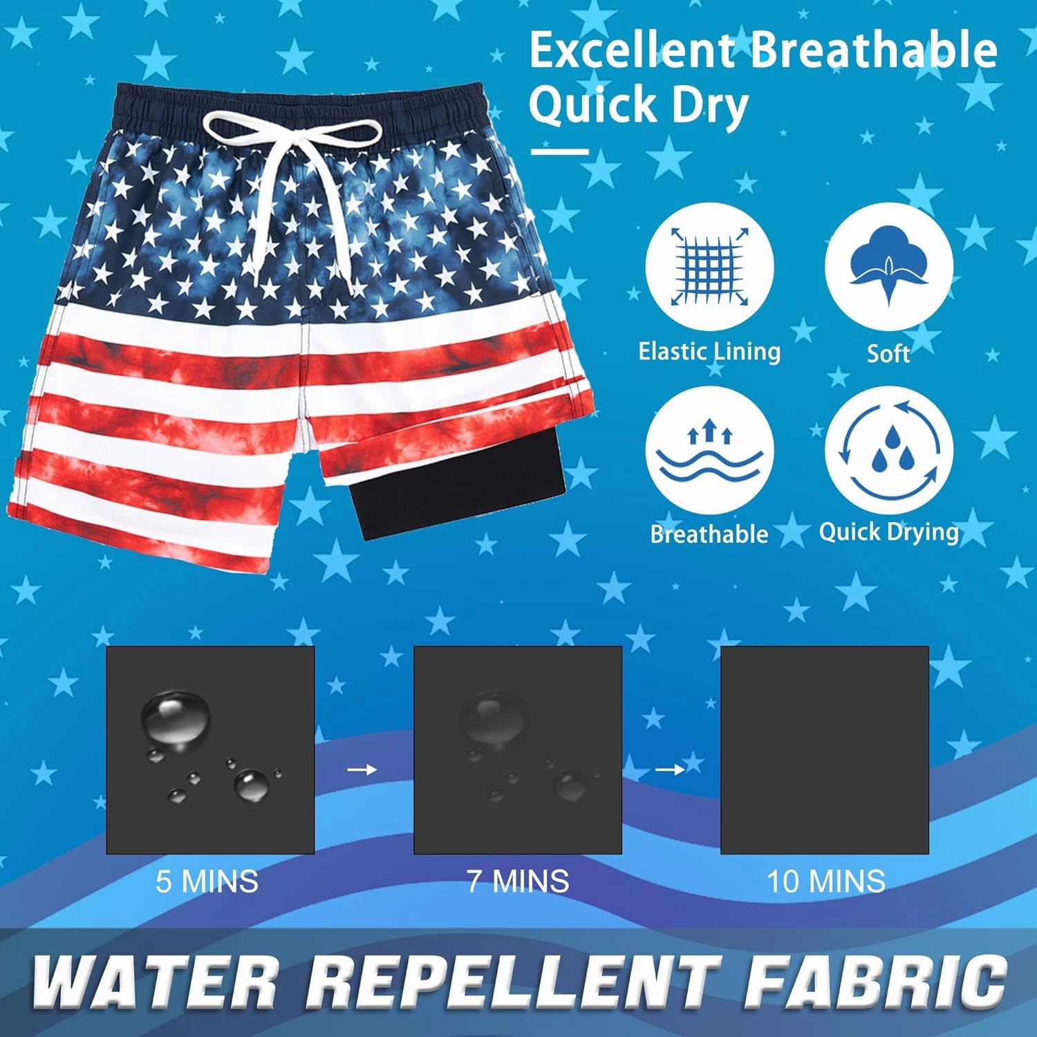 swimsobo Boys Swim Trunks for 5-16 Years Compression Liner Swimsuit Shorts Swimwear Boxer Bathing Suit