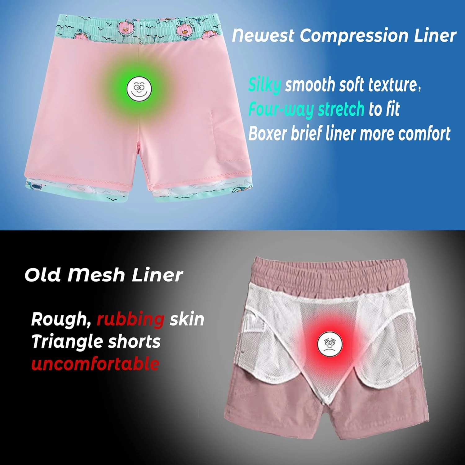 swimsobo Boys Swim Trunks for 5-16 Years Compression Liner Swimsuit Shorts Swimwear Boxer Bathing Suit