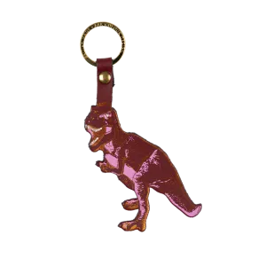 T-Rex Key Fob: Burgundy and Pink