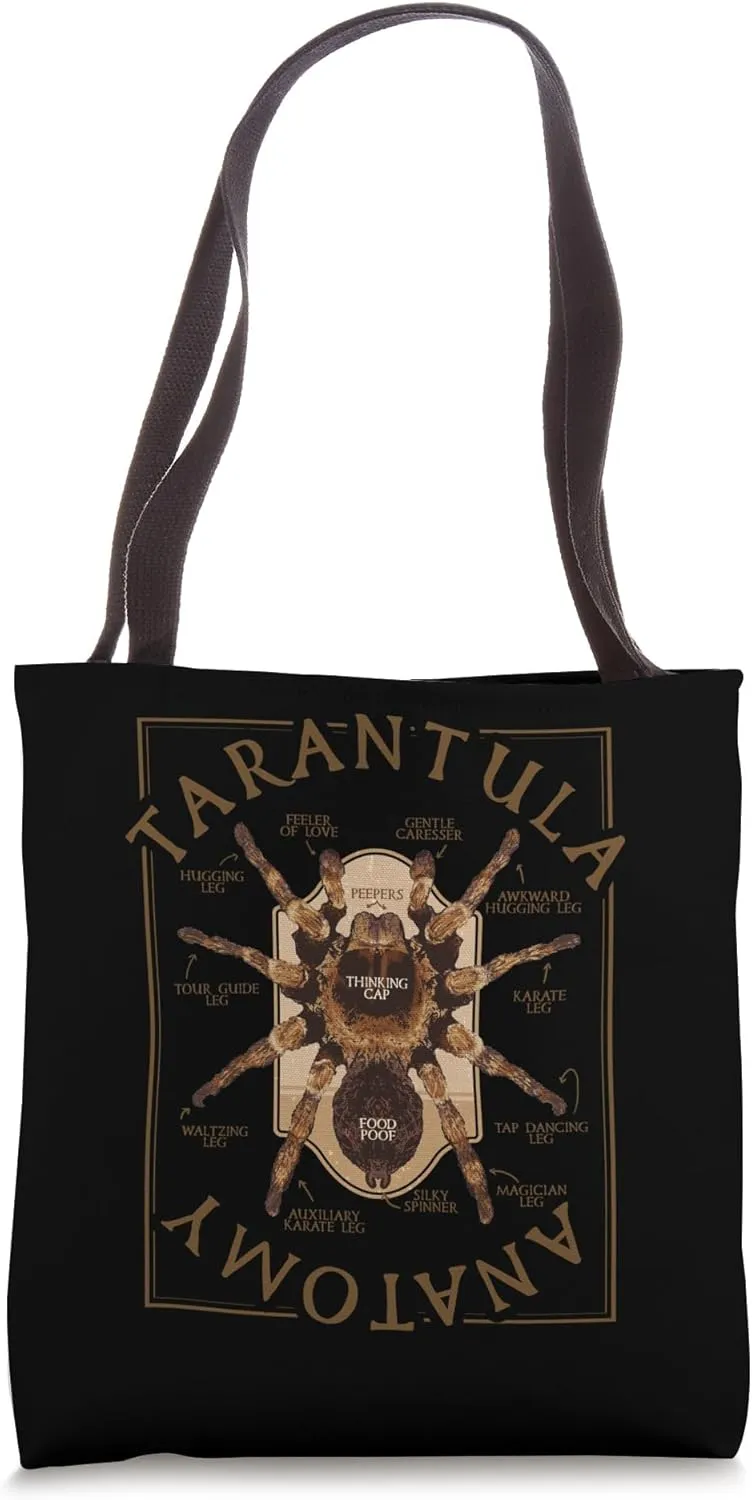 Tarantula Spider Anatomy Arachnids Pet Animal Arachnologist Tote Bag