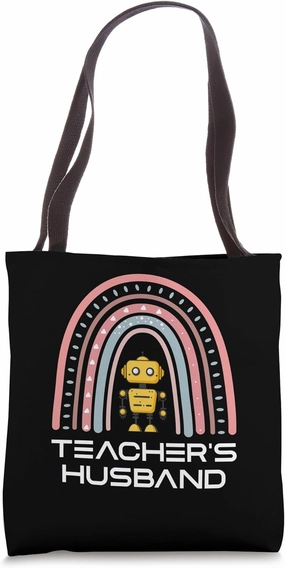 Teacher's Husband Dad Friend School Faculty Member Funny Tote Bag