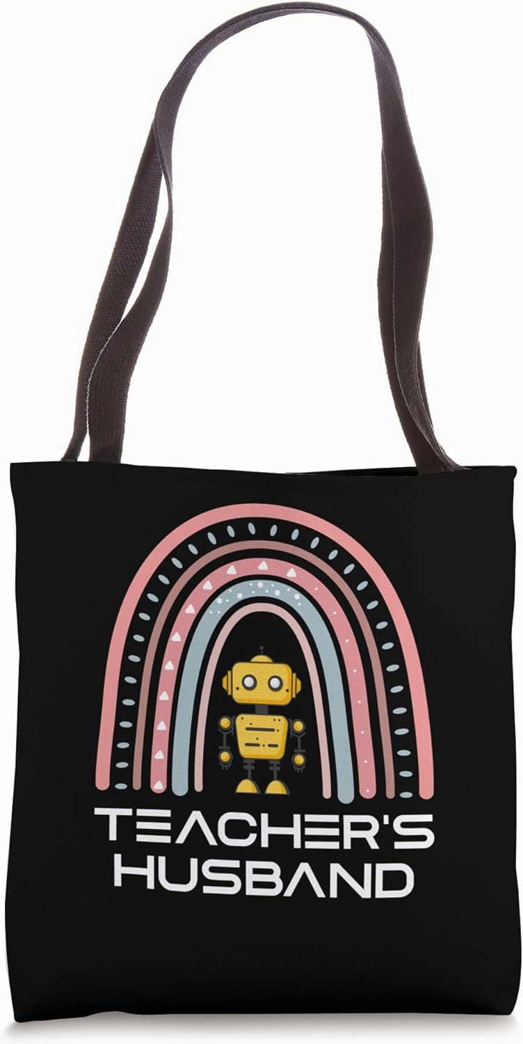 Teacher's Husband Dad Friend School Faculty Member Funny Tote Bag
