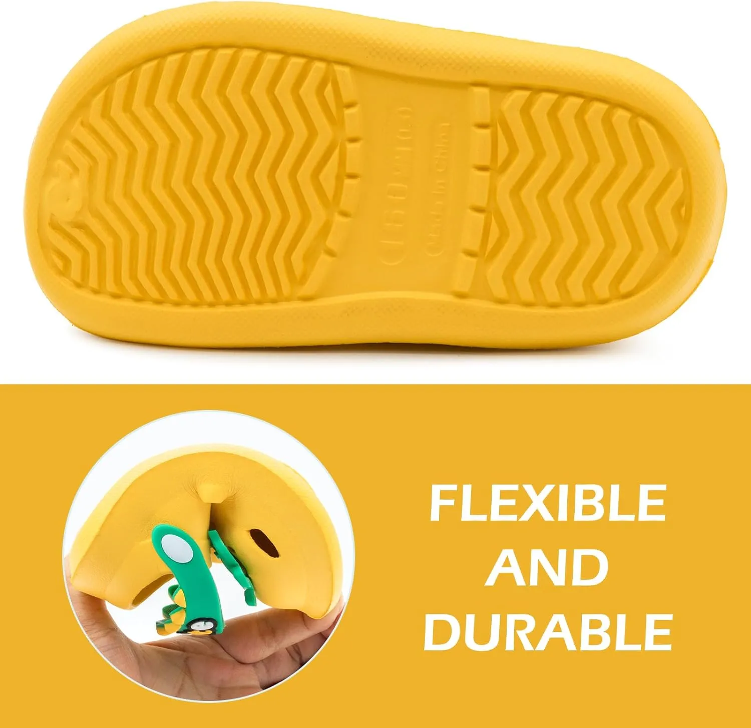techcity Kids Dinosaur Garden Shoes Cute Cartoon Sandals Clogs Toddler Beach Pool Water Shoes Summer Slides for Boys Girls