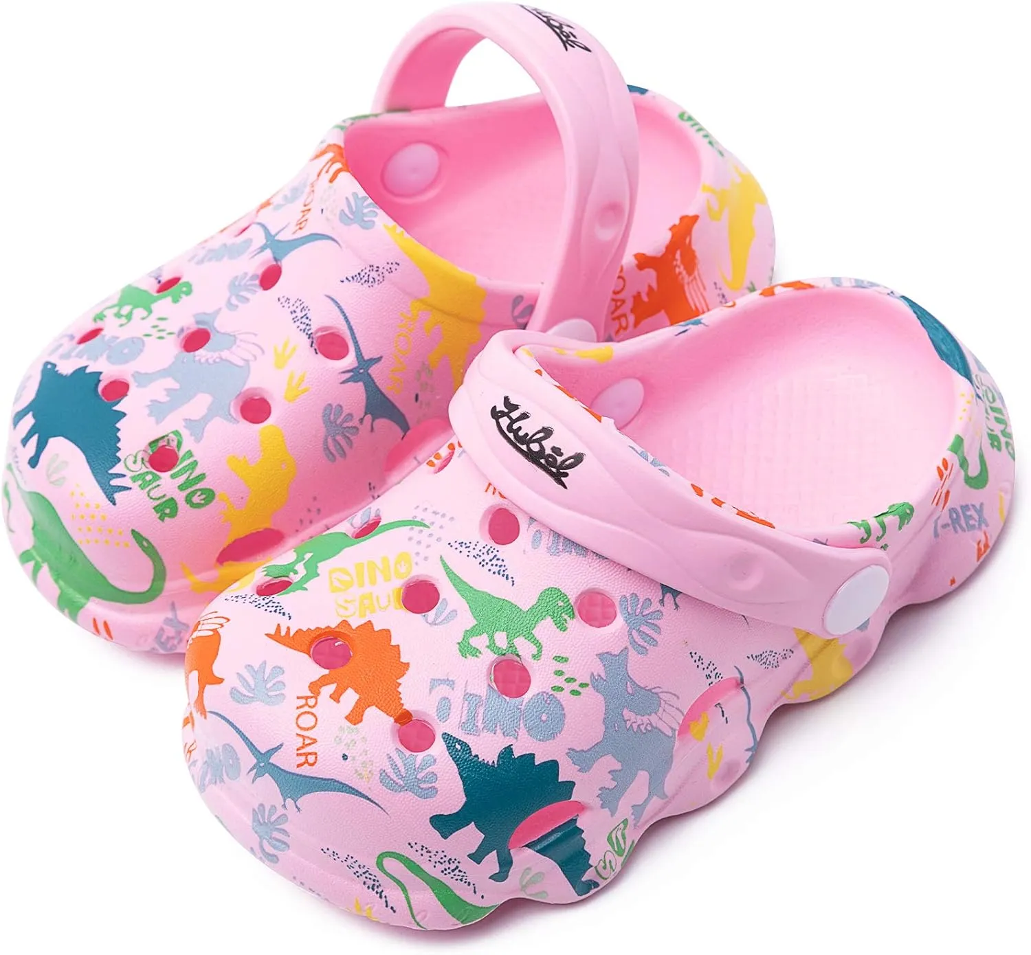 techcity Kids Dinosaur Garden Shoes Cute Cartoon Sandals Clogs Toddler Beach Pool Water Shoes Summer Slides for Boys Girls