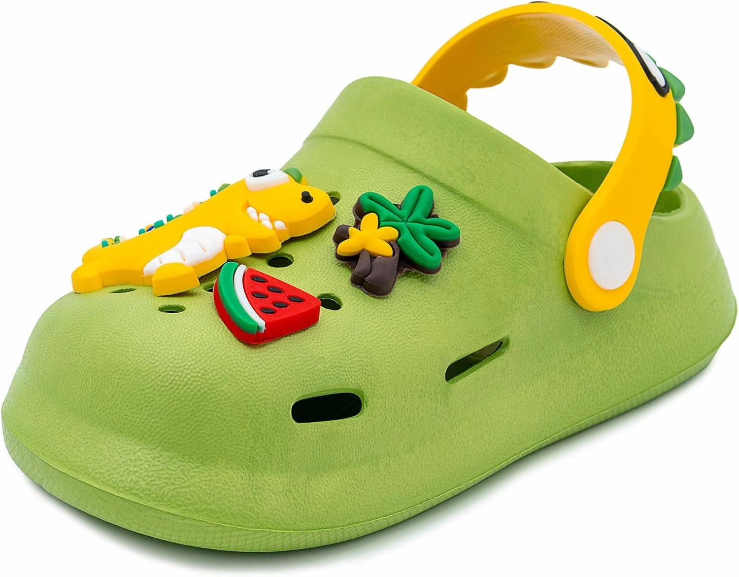 techcity Kids Dinosaur Garden Shoes Cute Cartoon Sandals Clogs Toddler Beach Pool Water Shoes Summer Slides for Boys Girls