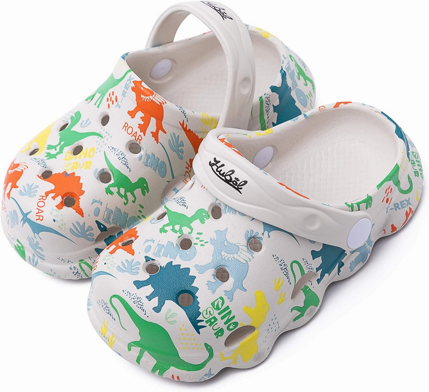 techcity Kids Dinosaur Garden Shoes Cute Cartoon Sandals Clogs Toddler Beach Pool Water Shoes Summer Slides for Boys Girls