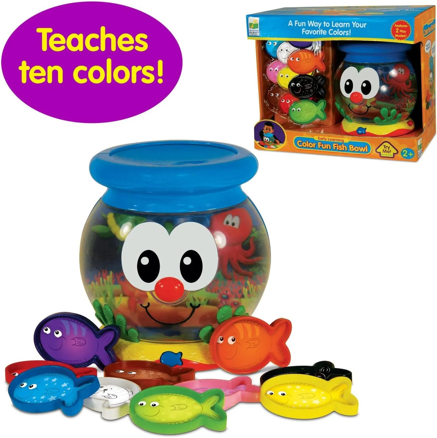 The Learning Journey: Learn With Me - Color Fun Fish Bowl - Color Teaching Toddler Toys & Gifts for Boys & Girls Ages 2 Years and Up - Preschool Learning Toy, Multicolor