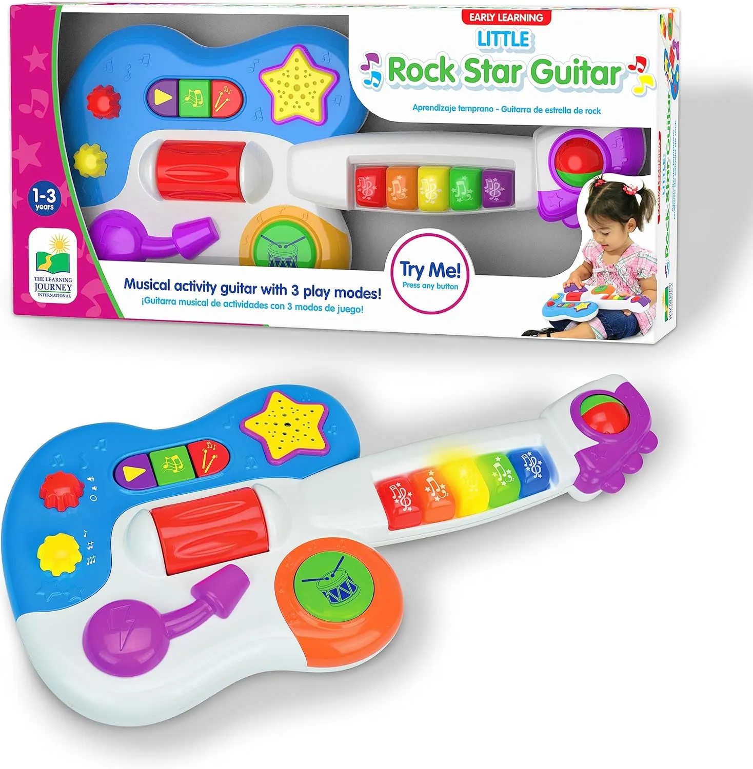 The Learning Journey: Little Rock Star Guitar - Baby & Toddler Toys & Gifts for Boys & Girls Ages 12 months and Up - Award Winning Toy, Multi (157749)