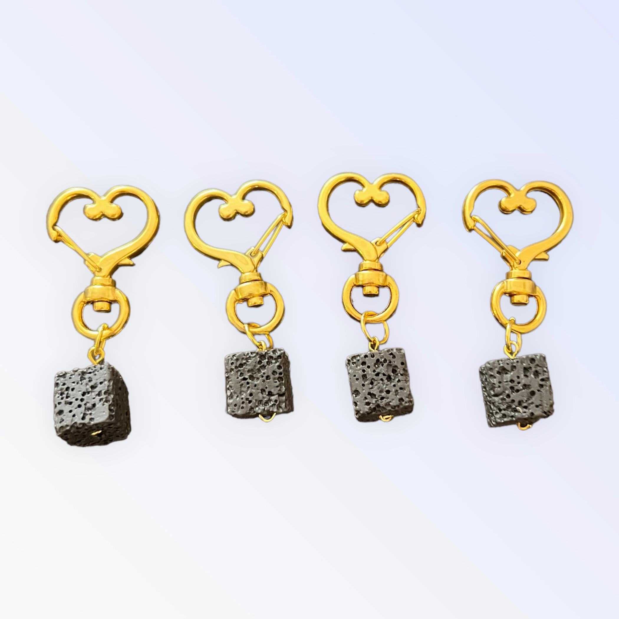 The Black Volcanic Diffuser Collar Charm